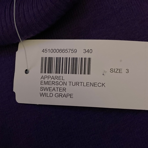 NWT Chico’s wild grape Emerson and Black Ashlee Turtleneck Sweaters - Picture 2 of 6
